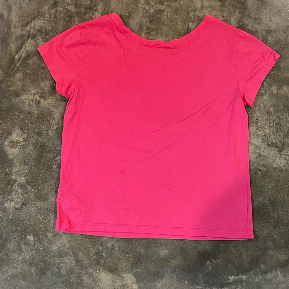 Authentic Versace Hot Pink Logo Short Sleeve Tee - Picture 3 of 4